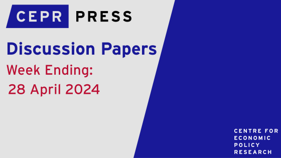 New Discussion Papers: Week ending 28 April