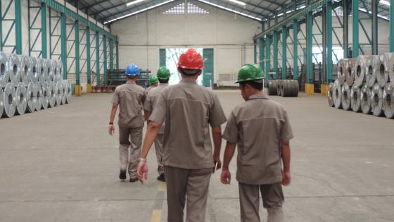 Warehouse workers in Indonesia