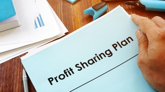 person reading profit-sharing plan