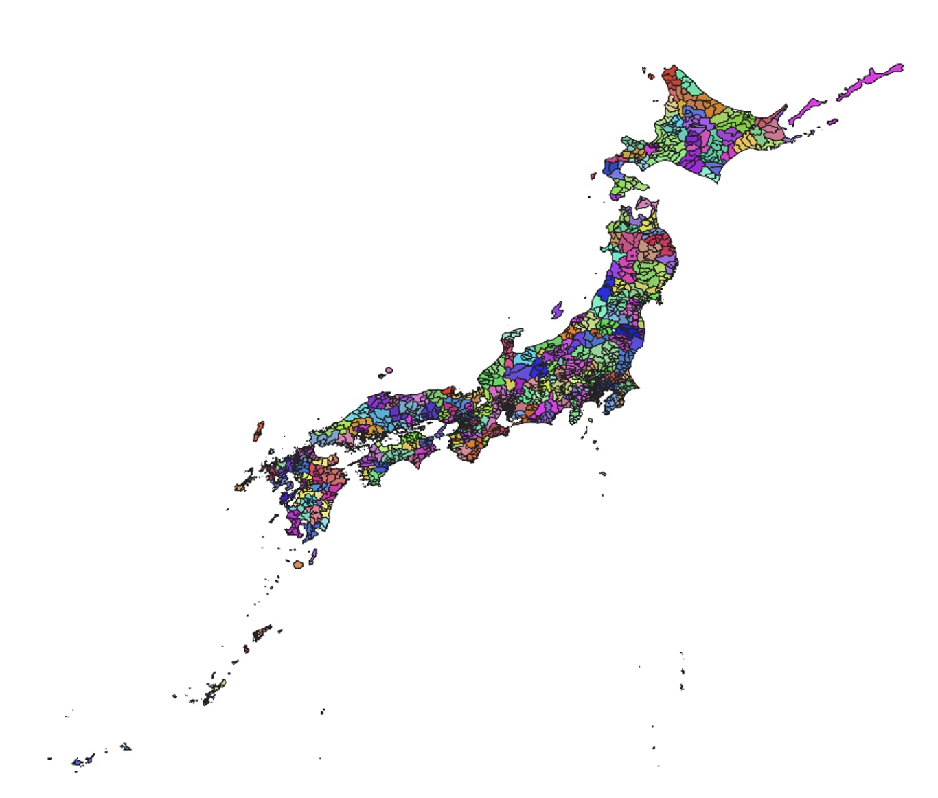 Commuting zones in Japan 2