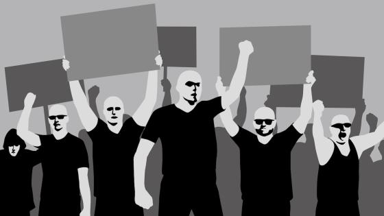 Illustration of protesters