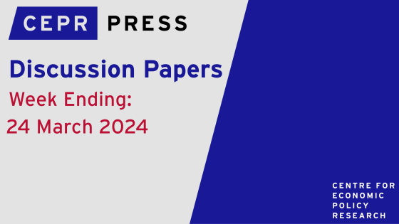 New Discussion Papers: Week ending 24 March