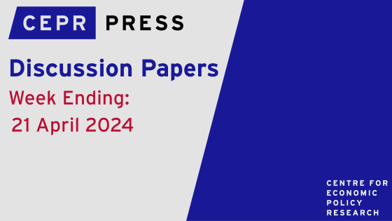 New Discussion Papers: Week ending 21 April